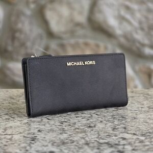 Michael Kors Jet Set Large Card Case Black Wallet